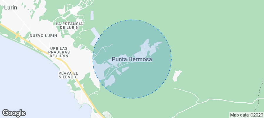 Punta Hermosa Airbnb map